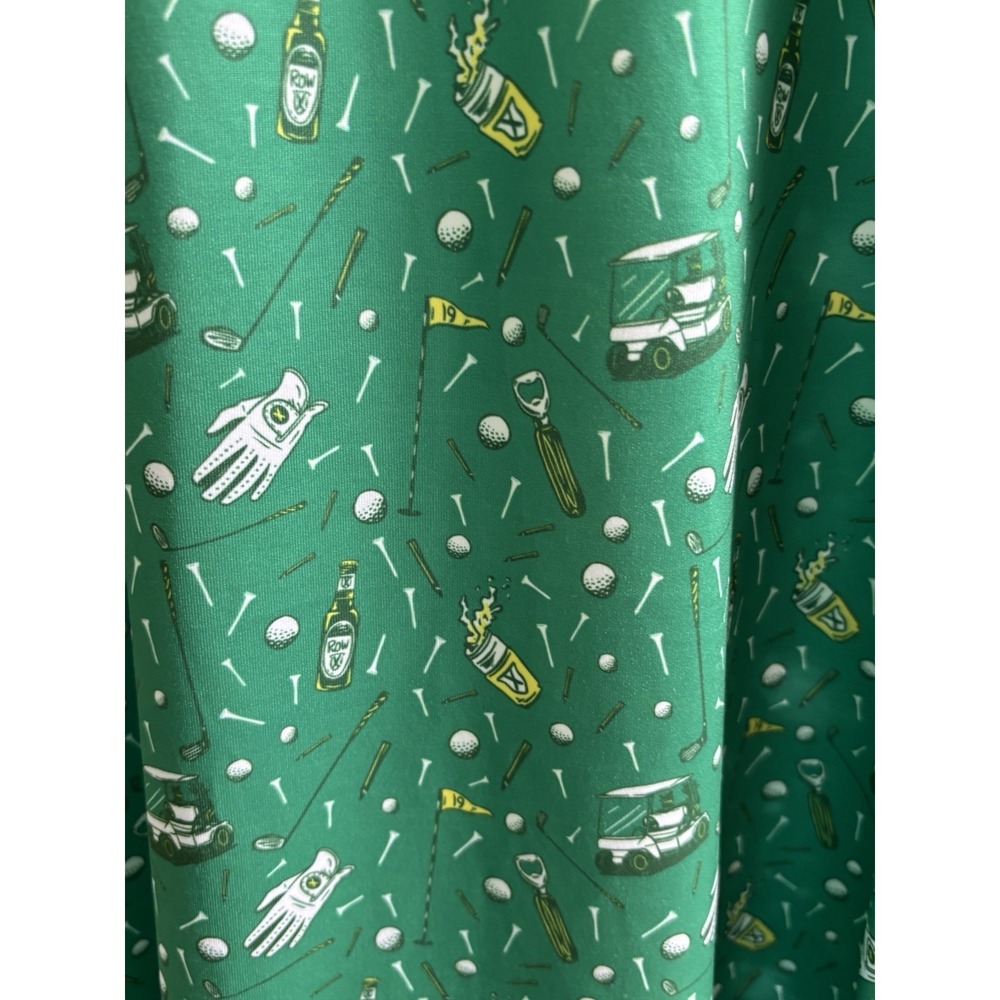 Old Row Golf Cart Polo Shirt 2XL Green Performance Stretch Golf Print NWT - Picture 6 of 6